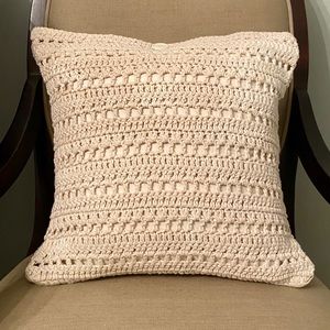 Bohemian Hand Crocheted Throw Pillow